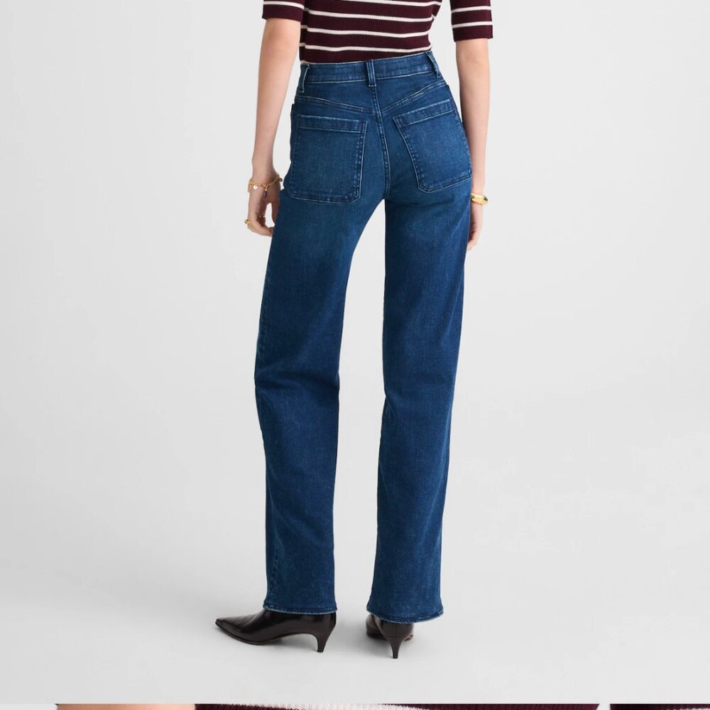 Madewell High-Rise Wide Leg Denim Jeans in Indigo - Picture 3 of 8